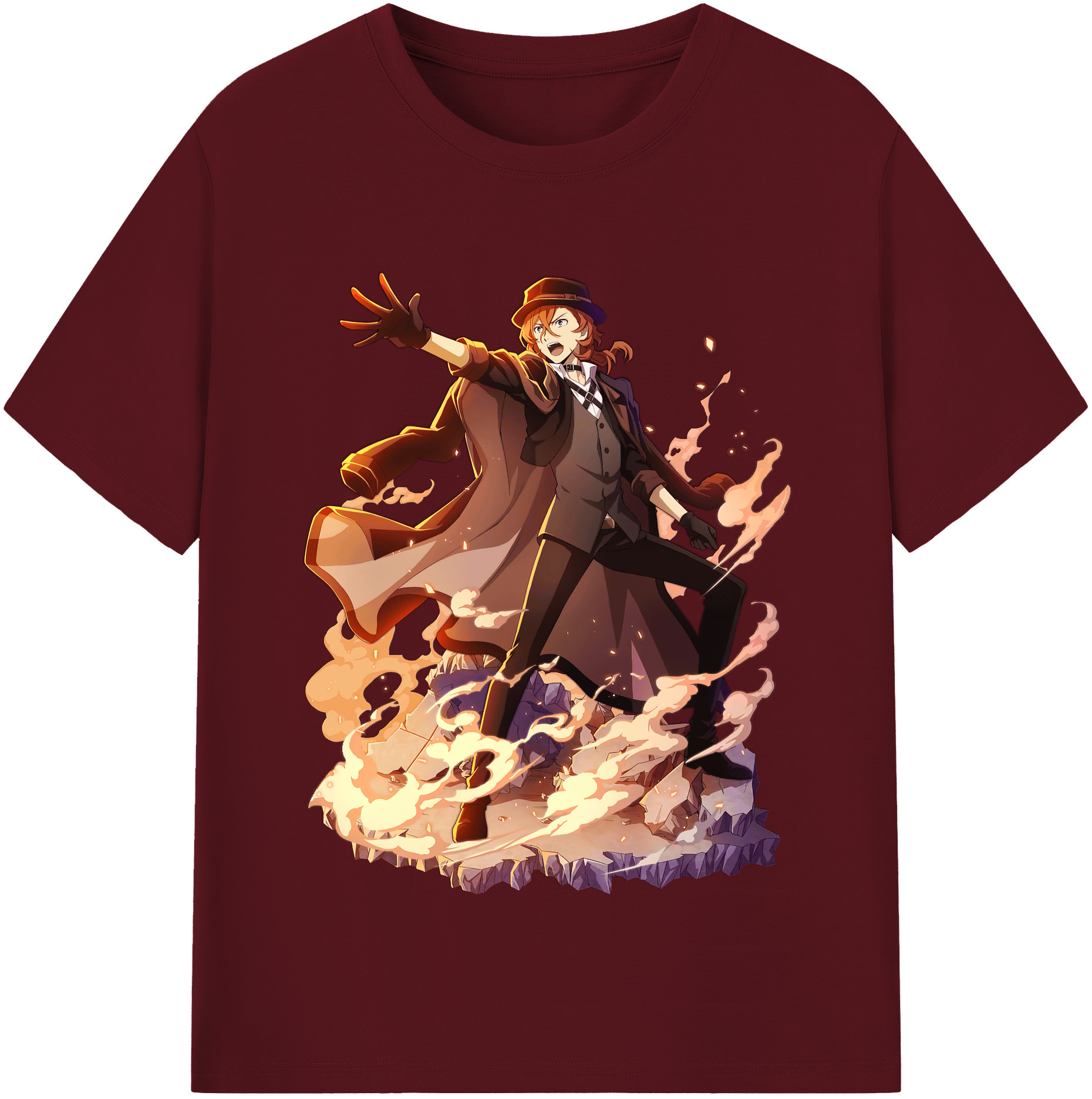 （画像用） 文豪ストレイドッグス Bungo Stray Dogs 綿100％半袖Tシャツ（フロントプリント）